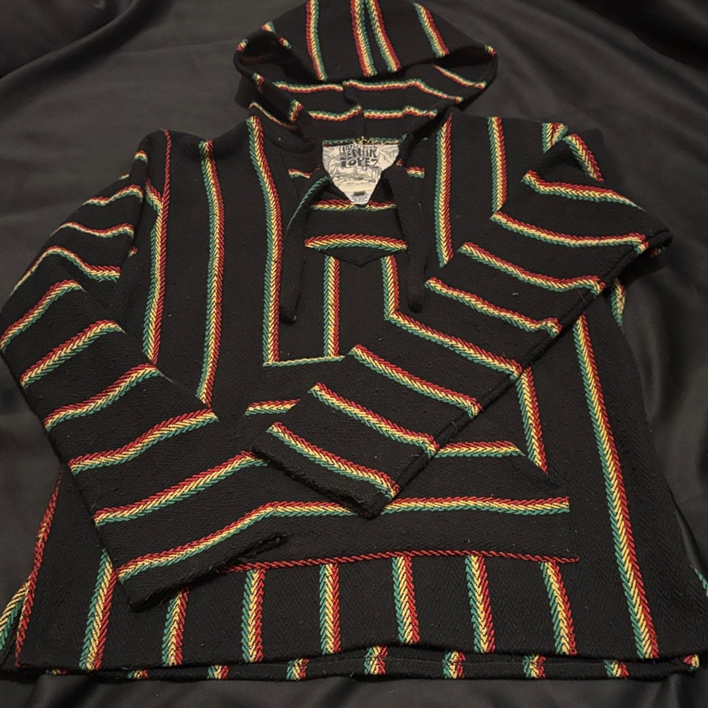 Original  Senior Lopez Hoodie Sweater with Red, Green & Yellow Accents